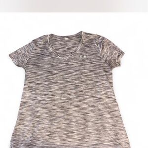 Under Armour Women's Heathered Gray V-Neck Tee
